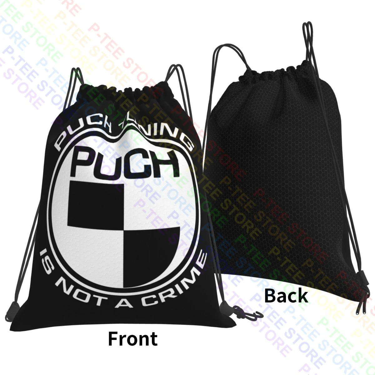 Puch Tuning Is Not A Crime Drawstring Bags Gym Bag School Training Personalised School Sport Bag