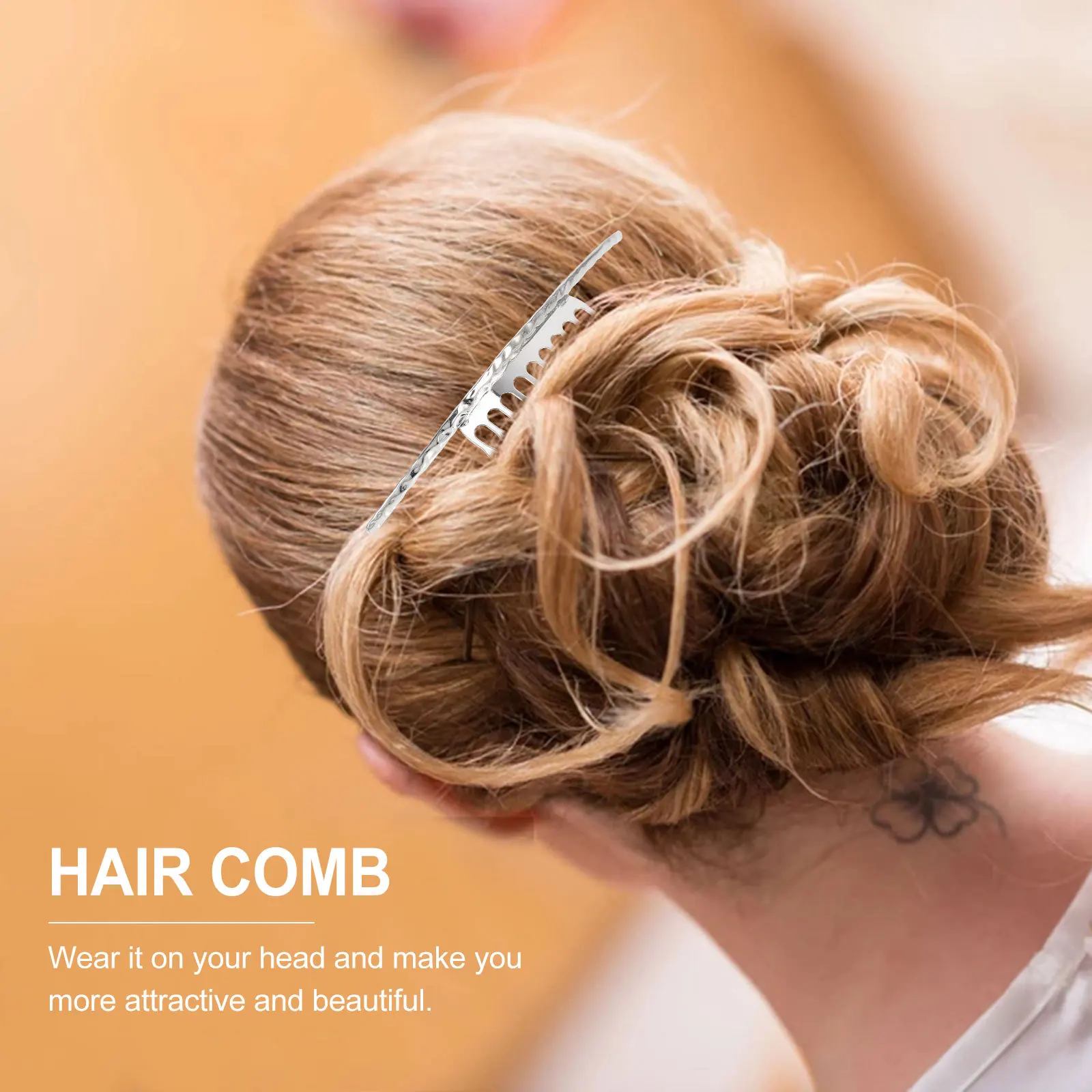 

2Pcs Hair Comb Alloy Classic Side Combs for Daily Use Wedding Veil Decoration Bridal Side Clip Hair Accessories Women