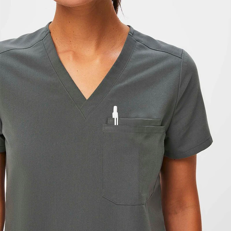 Surgical Clinical Aesthetic White Blue Uniforms Woman Surgical Scrubs Uniform Set Women Nurse Medical Jogger Materials Uniform