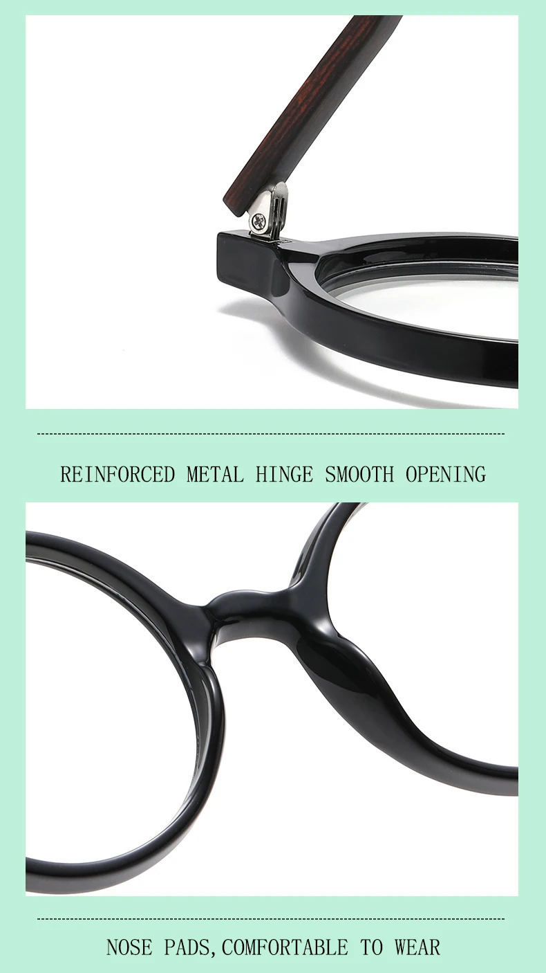 Markendesign Retro Quadratische Übergroße Runde Rahmen Sonnenbrille Korrekturbrille Anti-Blaulicht Hyperopie Myopie Astigmatismus Brillen – Detail 12