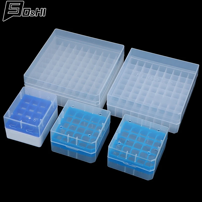 

Plastic Test Tube Holder Centrifuge Tube Rack Box With Cover Centrifugal Tube Support Laboratory Supplies