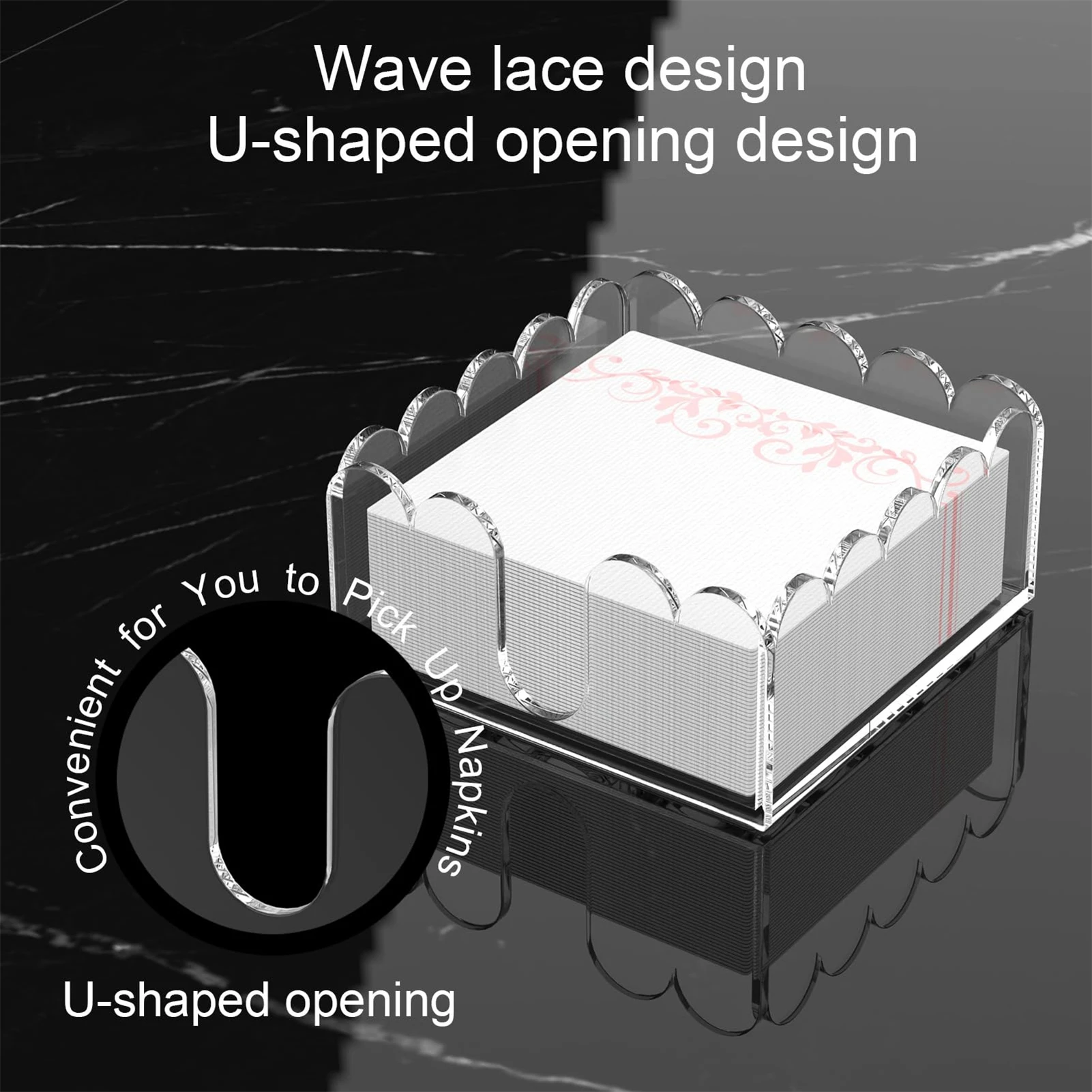 Transparenter Acryl-Serviettenhalter im Modernen Stil Tisch-Serviettenhalter für Hochzeiten, Bars, Hotels und Zuhause Desktop-Organizer