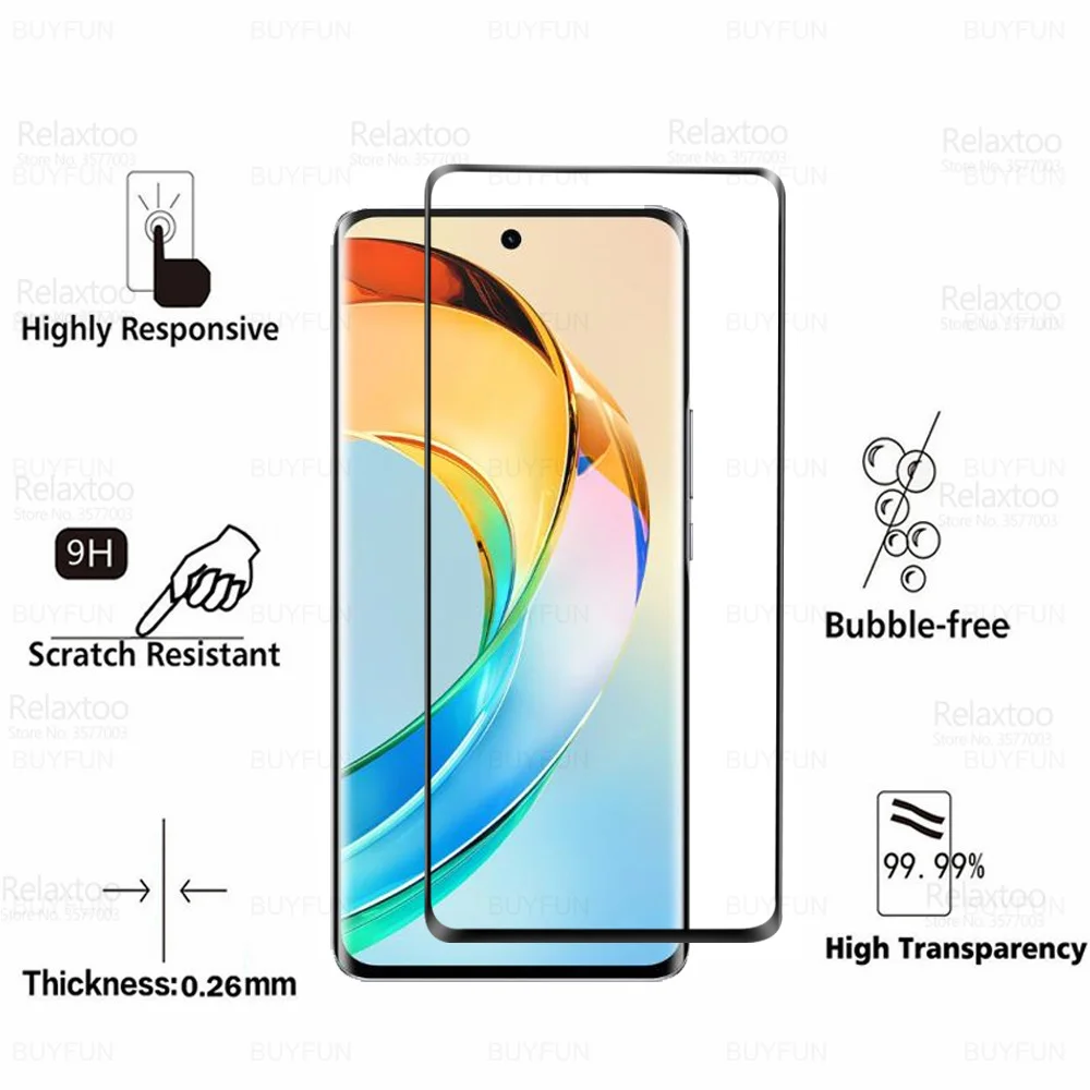 Curved Glass For Honor X9b 5G Screen Protector Honer Honar Hono X 9b X9 X 9 HonorX9 B HonorX9b 2023 6.8inch Tempered Glass Film