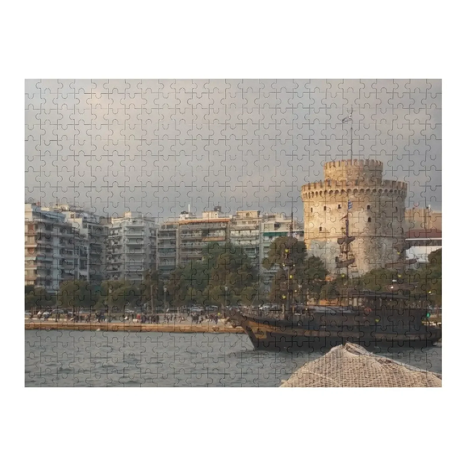 

White Tower of Thessaloniki, Greece Jigsaw Puzzle Personalized Wooden Name Personalised Jigsaw Personalized For Kids Iq Puzzle