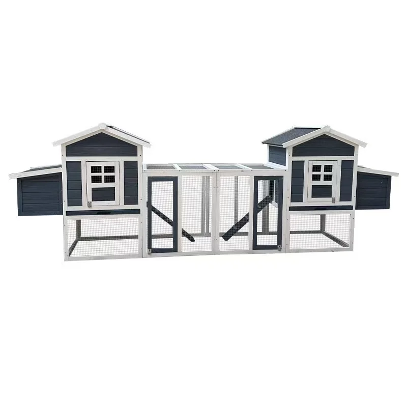Mobile Wooden Chicken Coop Outdoor Hen House Durable Poultry Cage With Nesting Box Compact For Living Room & Small Spaces