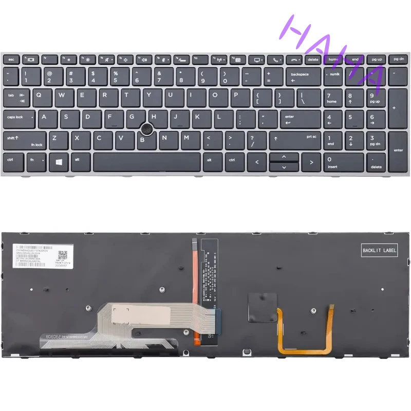 H+Replacement Keyboard with Backlit Pointer for HP ZBOOK 15 G5, 15 G6, ZBOOK 17 G5, 17 G6 (Doe Not Fit for Zbook 15U G5 Series)