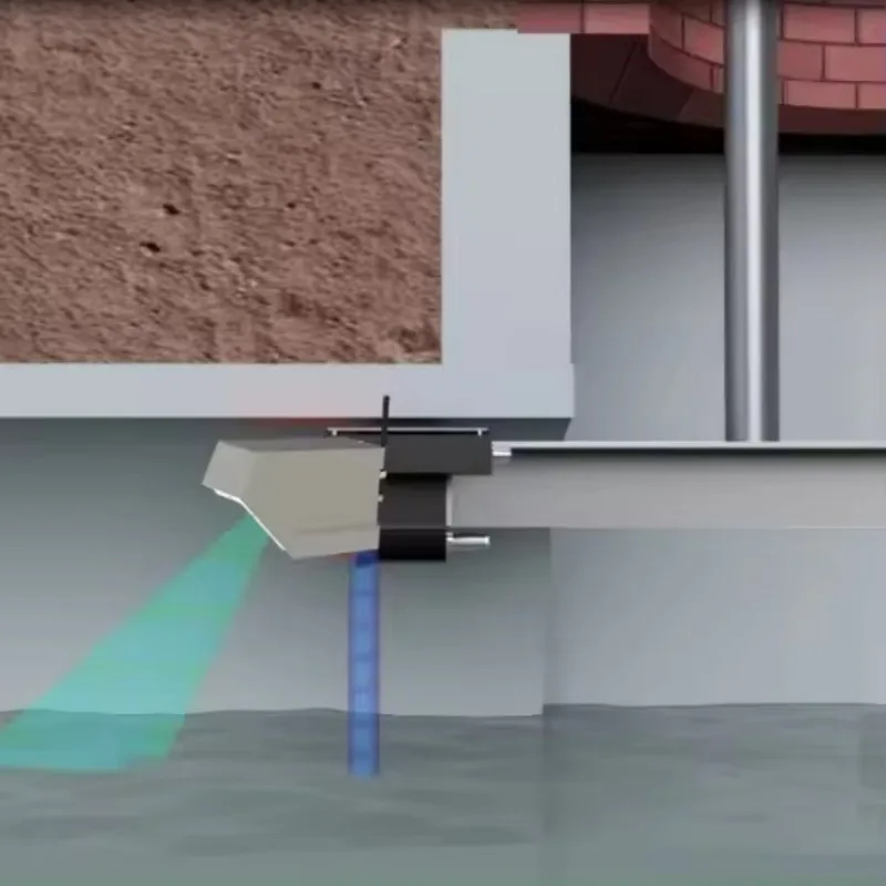 Medidor de Flujo por Radar para Redes de Tuberías Subterráneas Abiertas con Certificación CE, Sensor de Flujo 3 en 1, Sensor de Nivel de Agua y Caudal de 40M