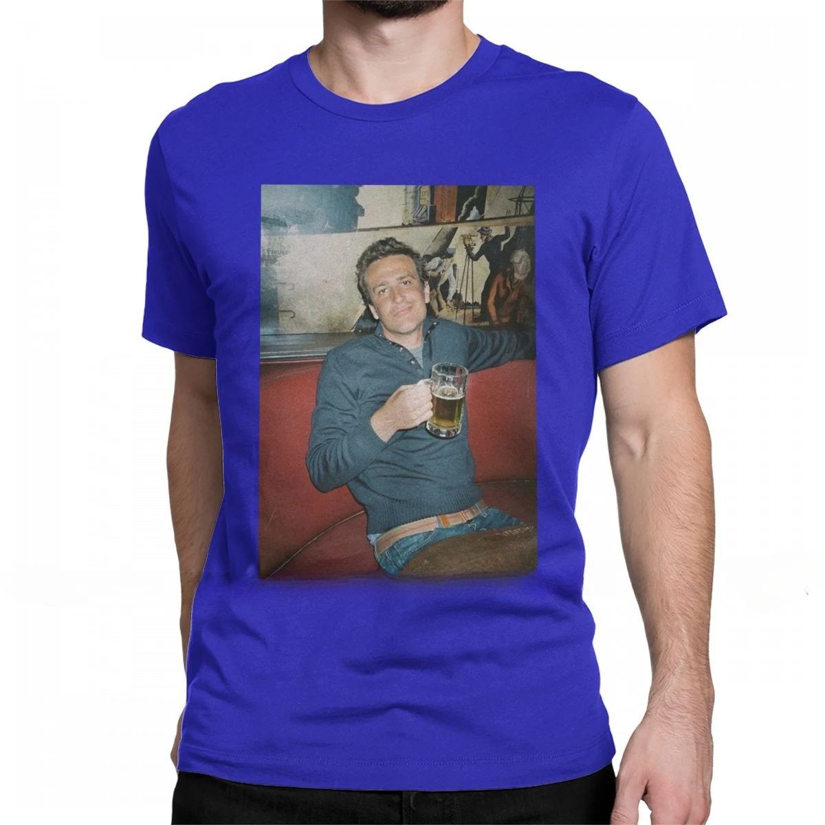 تي شيرت ثقيل للرجال ، حروف ، هيب هوب ، أكمام قصيرة ، تي شيرت مطبوع ، أوقات الفراغ ، كيف التقيت بأمك ، ملابس قطنية