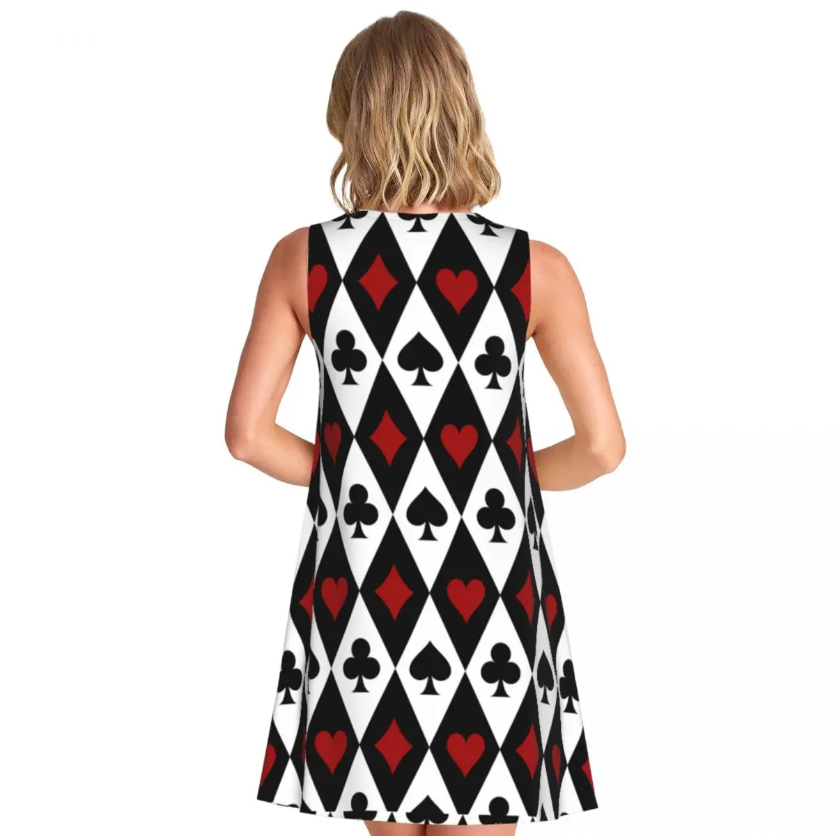 Card Player Casino Dress Gambling Blackjack Boho Beach Dresses Spring Fashion Oversized Tank Dress Hot Sale Female Vestidos