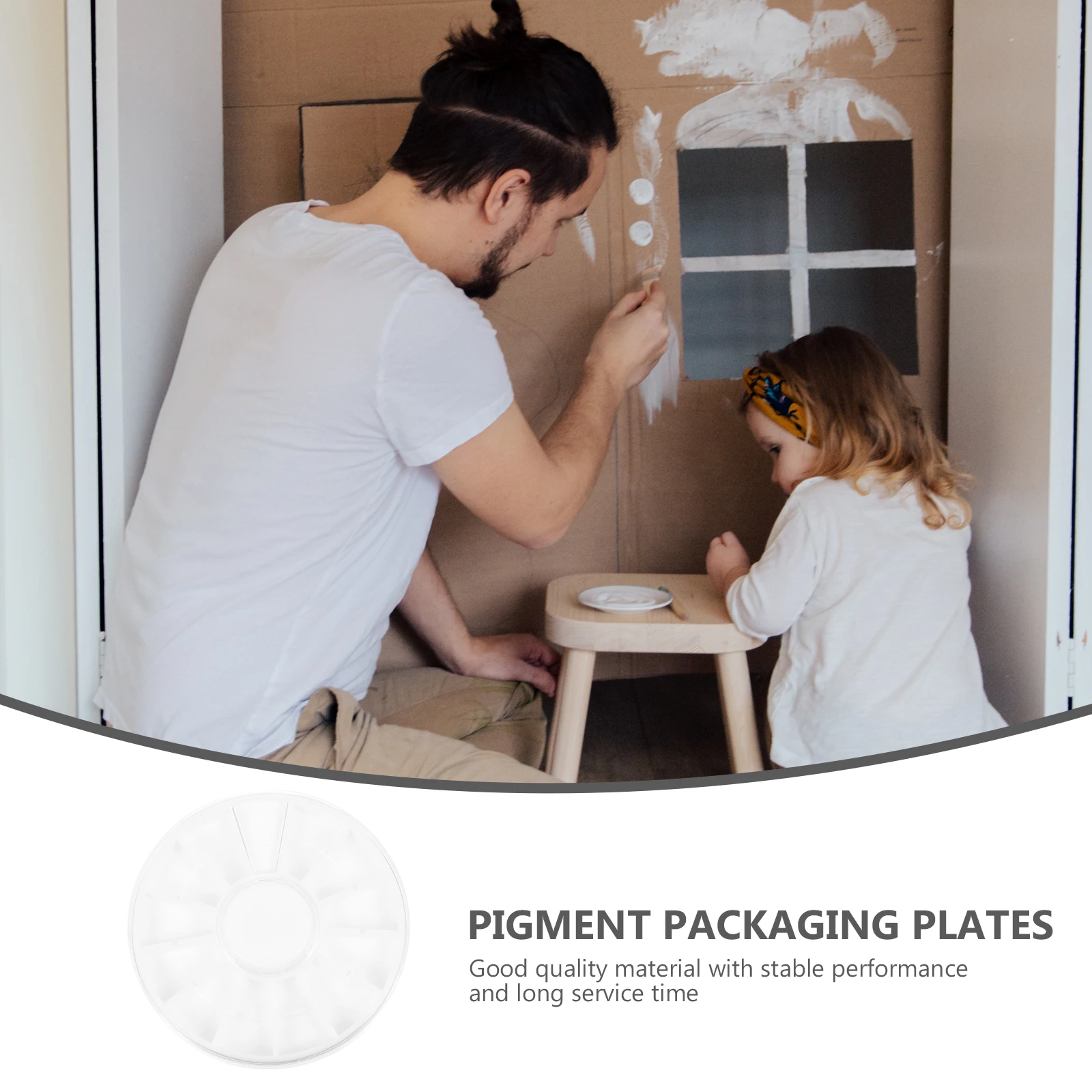 

10 Pcs Watercolor Pigment Plates Plastic Paint Mixing Palette for Art Stable Performance Long Service Suitable Acrylic