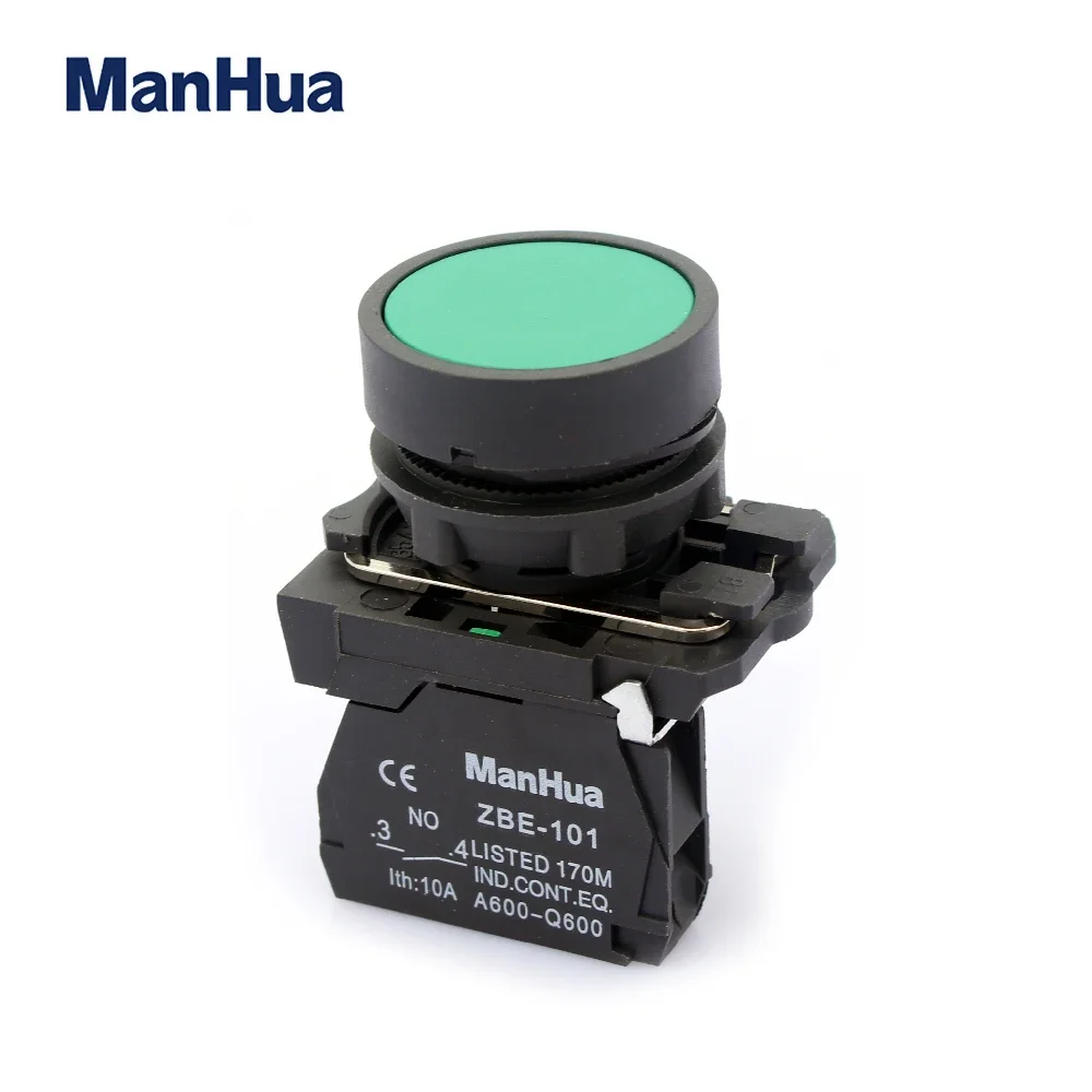 XB5-AA42 XB5-AA31 XB5-AW33M5 XB5-AW34M5 Push Button Switch Green Red 22mm Flat Electrical Circuits Control Spring Return Switch