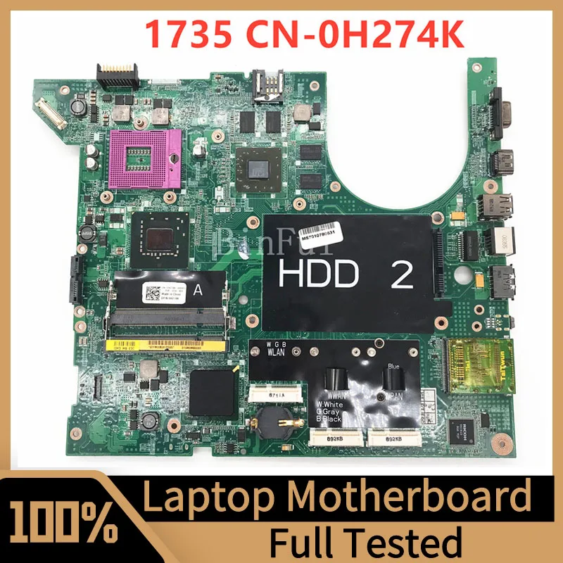 

CN-0H274K 0H274K H274K материнская плата для ноутбука Dell Studio 1735 216-0683008 DDR3 100% протестированная