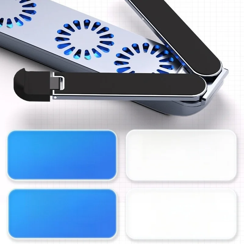 OEM Replacement Laptop Cooling Stand Aluminum Alloy Foldable with 4 Fans and Dual Triangle