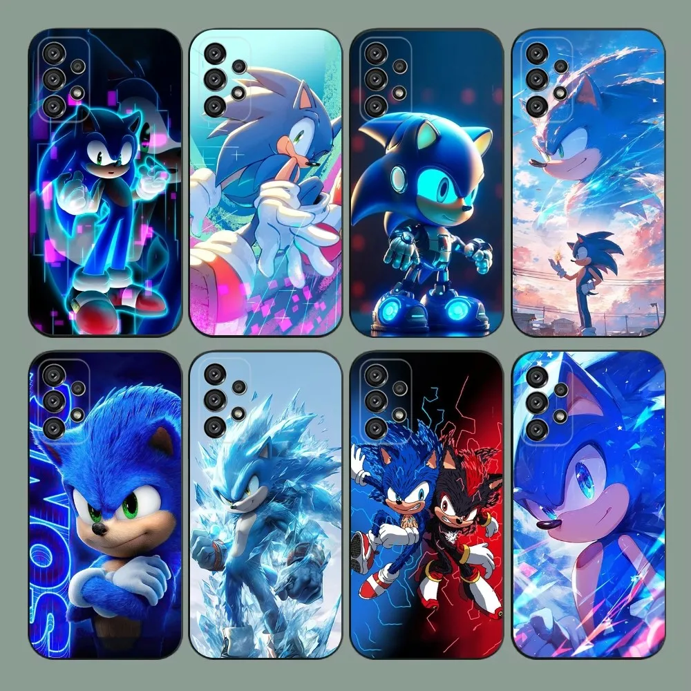 S-SonicS H-Hedgehog Phone Case For Samsung Galaxy A20,A21s,A22,A31,A32,A52,A53,A72,73,A80,A91 Soft Black Cover