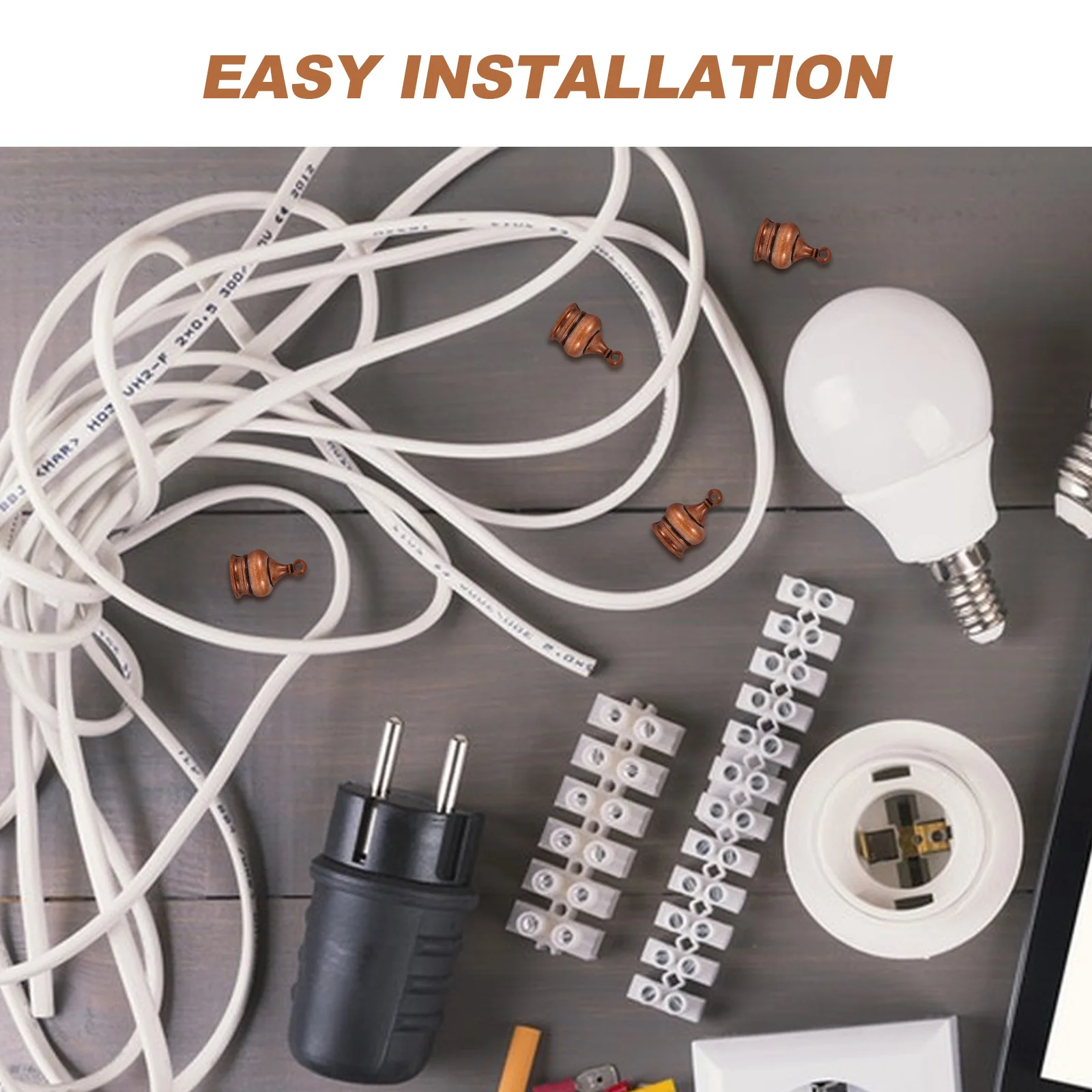 

10Pcs Metal Decorative Lamp Finials Perforated Knob Replacement for Table Lamp Parts Light Screw Caps Finials for Lamps