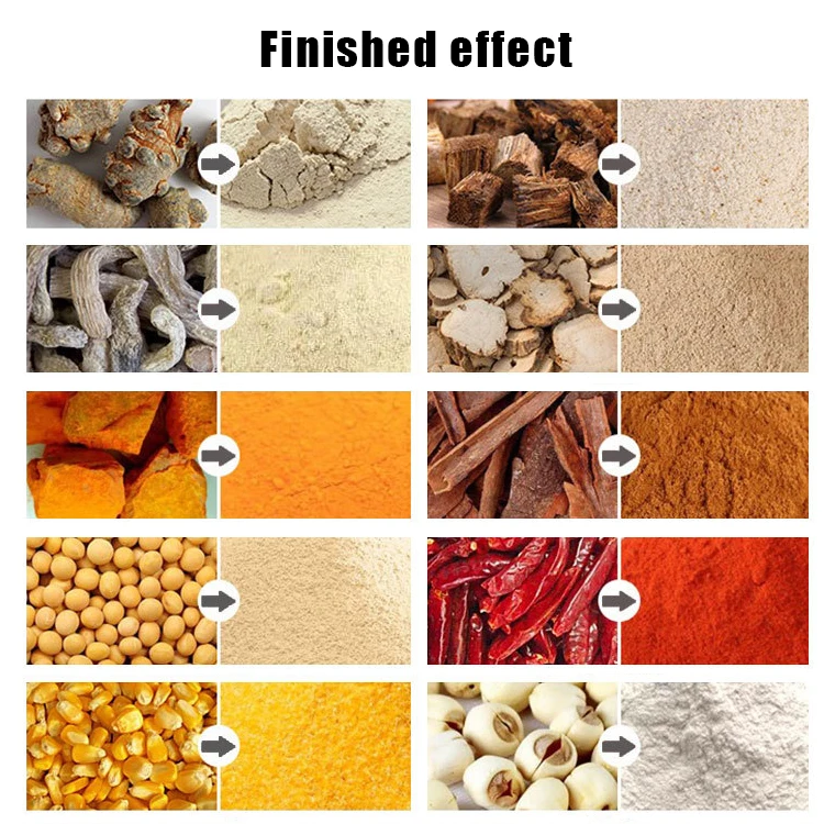 Commercial Hammer Mill Grain Milling Dry Turmeric Herb Spice Powder Pulverizer Grinder Grinding Machine