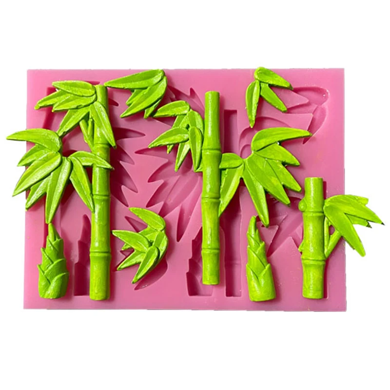 Bamboo Silicone Mold Bamboo Leaves Cake Border Fondant Cake Decorating Tools Cupcake Topper Chocolate Gumpaste Candy Mould