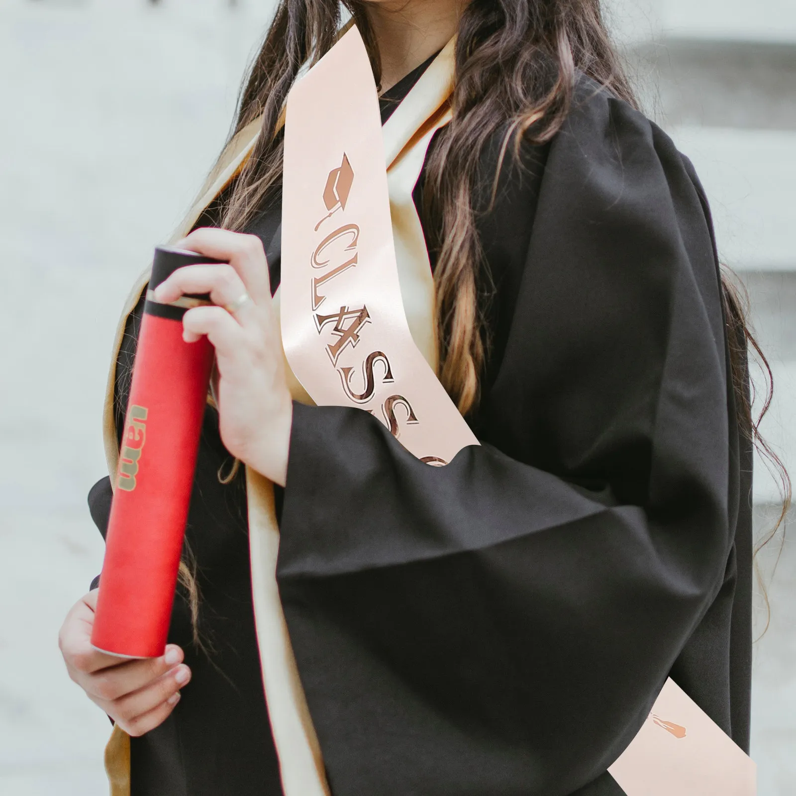 

Атласная лента-шарф для выпускного вечера 2024 года с фольгированными буквами, регулируемая, удобная посадка, для мальчиков и девочек, для церемоний