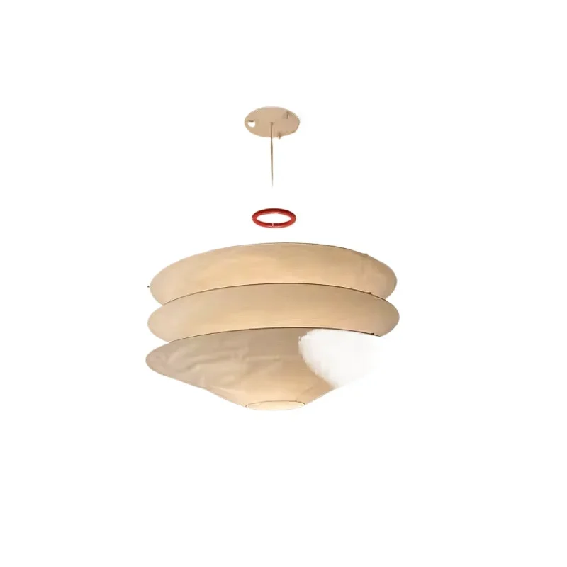 

Suspended paper three-layer art chandelier, Nordic minimalist villa living room lobby restaurant