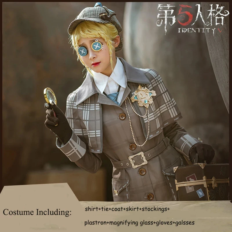 COS-HoHo Anime Identity V Emma Woods Miss Truth 1. Rocznica brytyjski detektyw jednolite przebranie na karnawał strój na imprezę kobiet