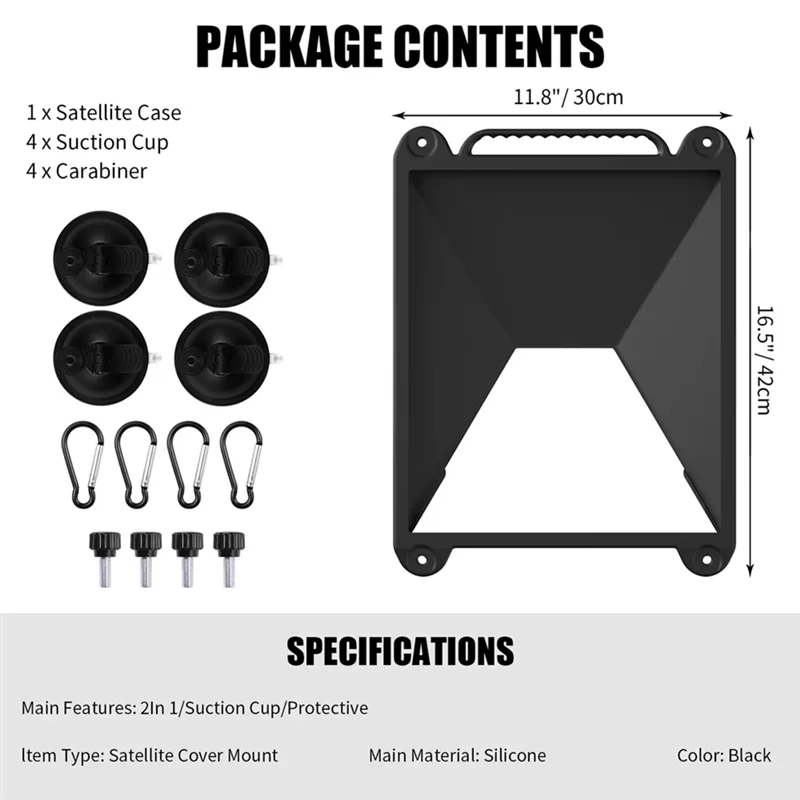 FFYY-Pemasangan Atap untuk Starlink Mini Pemasangan Cangkir Hisap untuk Starlink Mini dengan Kait untuk Jendela Sunroof Rvs Perahu Perjalanan Jalan