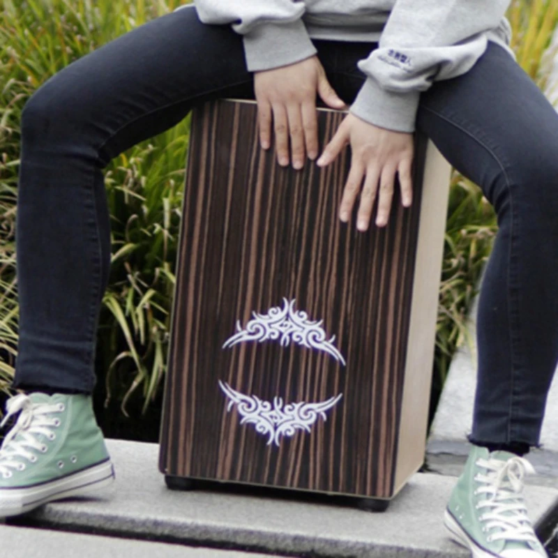 

Wooden Cajon Drum Beginner Practice Portable Cajon Drum Sound Healing Professional Box Drums Large Percussion Musical Instrument