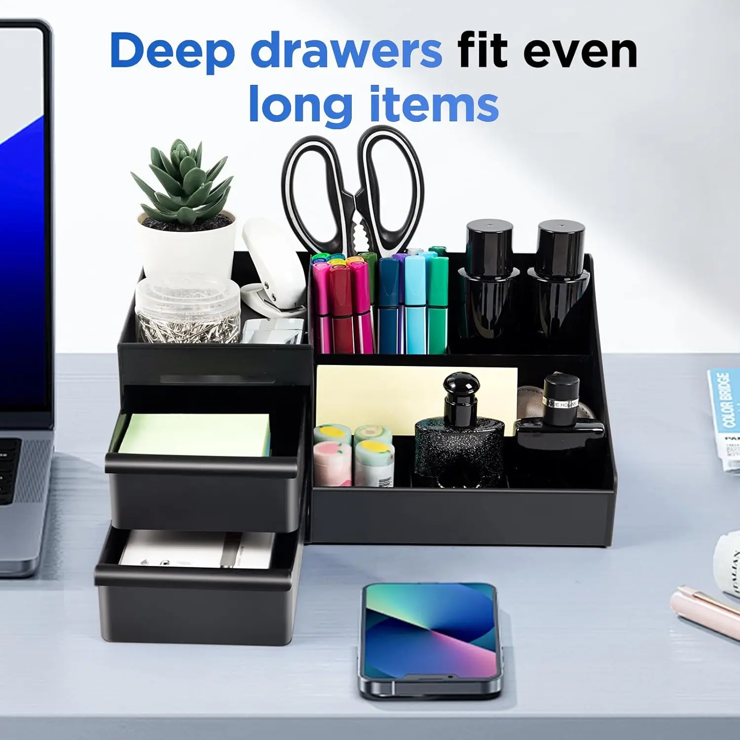 Cosmetics Storage Box for Men Mens Perfume Cologne Countertop Organizer Essentials Gifts Valentines Day Gifts Bedroom Storage