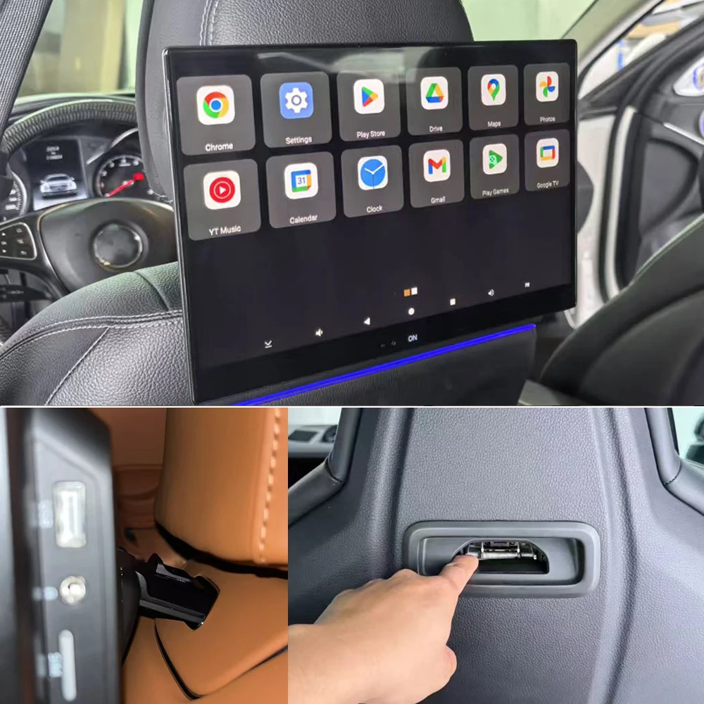 

4GB+64GB TV Screen For 2022-2026 Audi Q7 Rear Seat Entertainment System Headrest WiFi Android 16.0 Car Pillow Monitor 11.6 inch