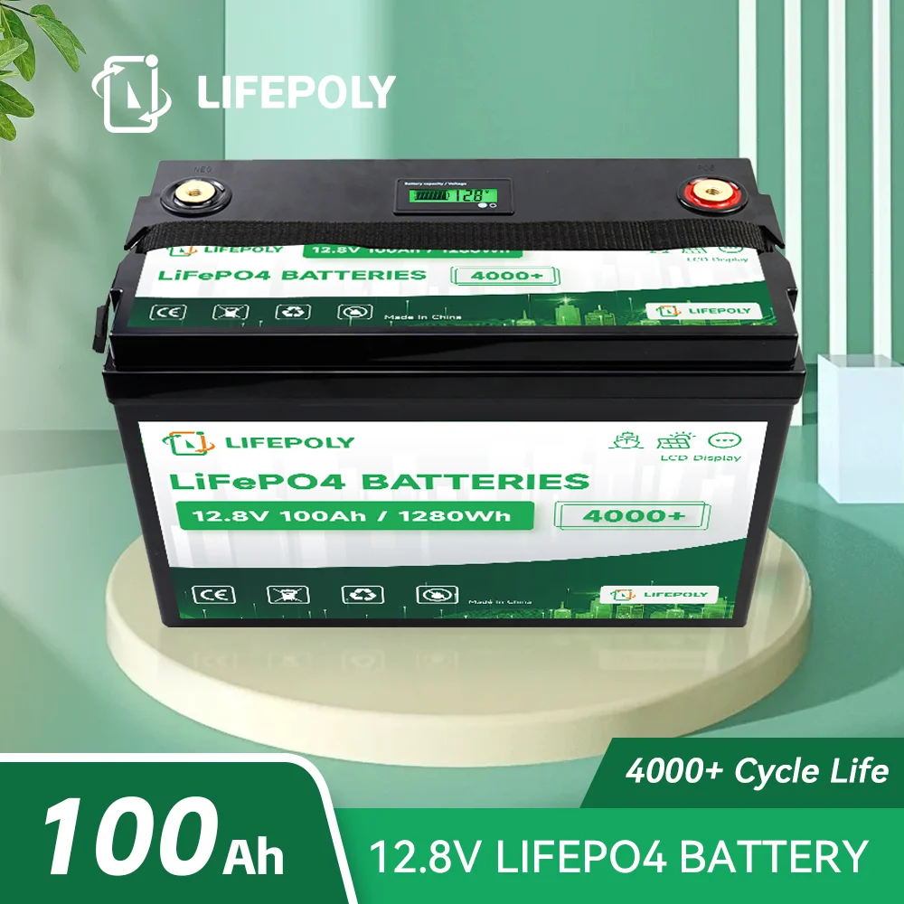 

New 12V 50Ah 100Ah LiFePO4 Battery Pack Lithium Iron Phosphate System Built-in BMS for Solar Golf Cart EV RV 4000+ Cycles IP65