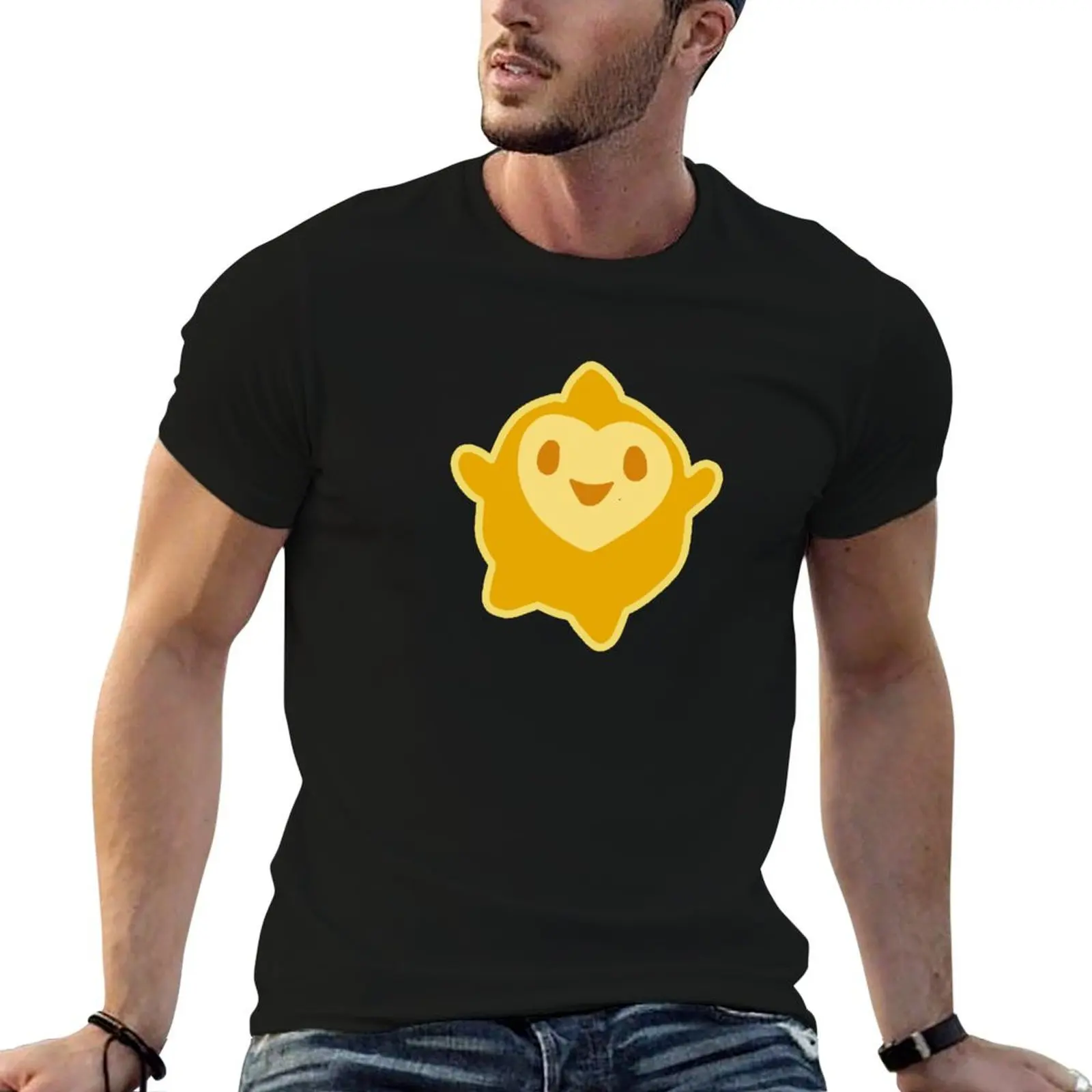 Camiseta con cara sonriente de estrella de cine de Wish, camisetas para hombre, camisetas de marca de lujo de alta calidad para hombre, paquete de camisetas blancas