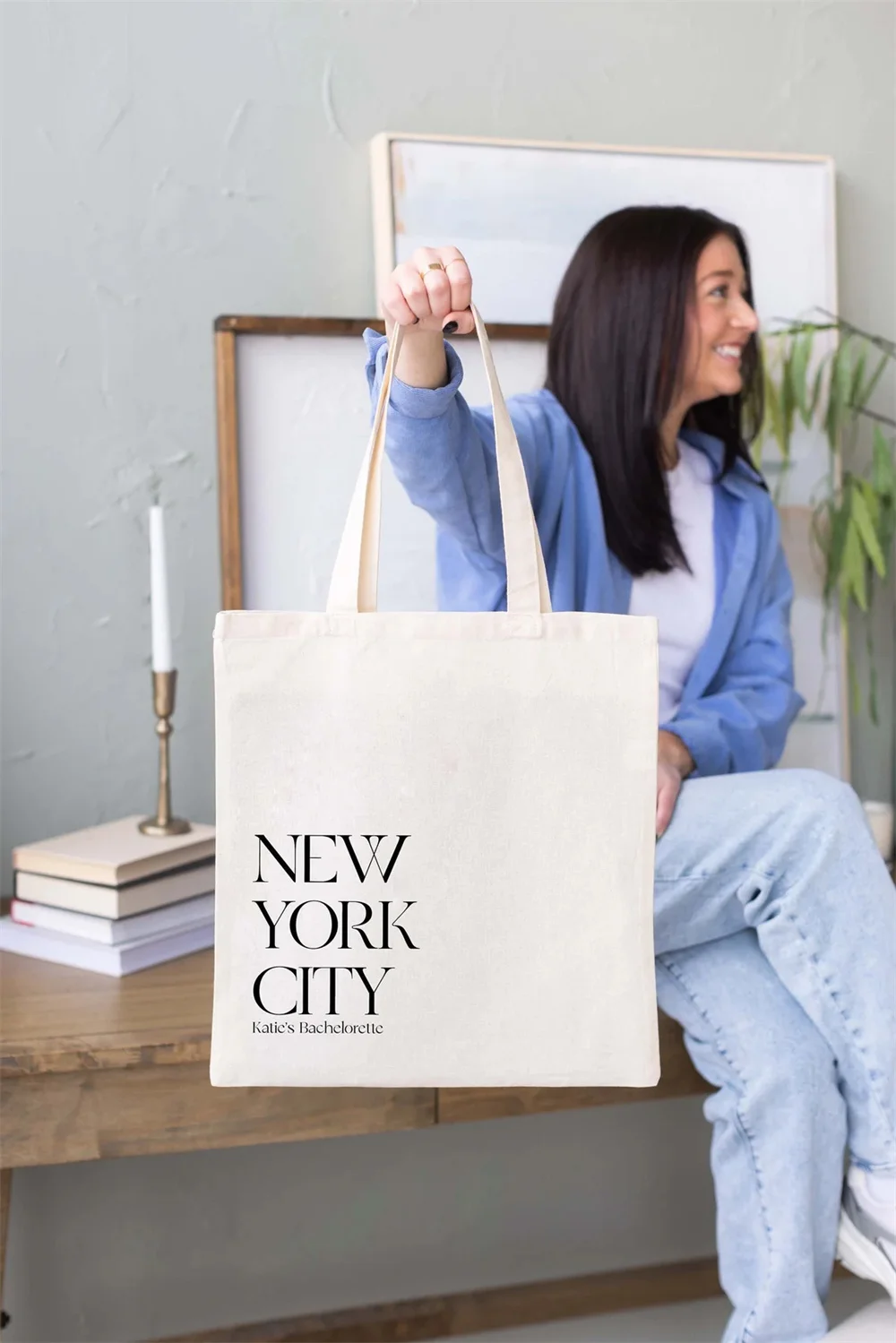 New York Wedding Tote Bag - Destination Wedding Welcome Totes - NYC Wedding Welcome Tote - Destination Bachelorette Tote Bag - C