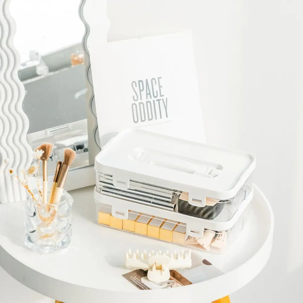 Plastic Student Stationery Storage Box Organizer Multi-Functional Portable Cabinet Box