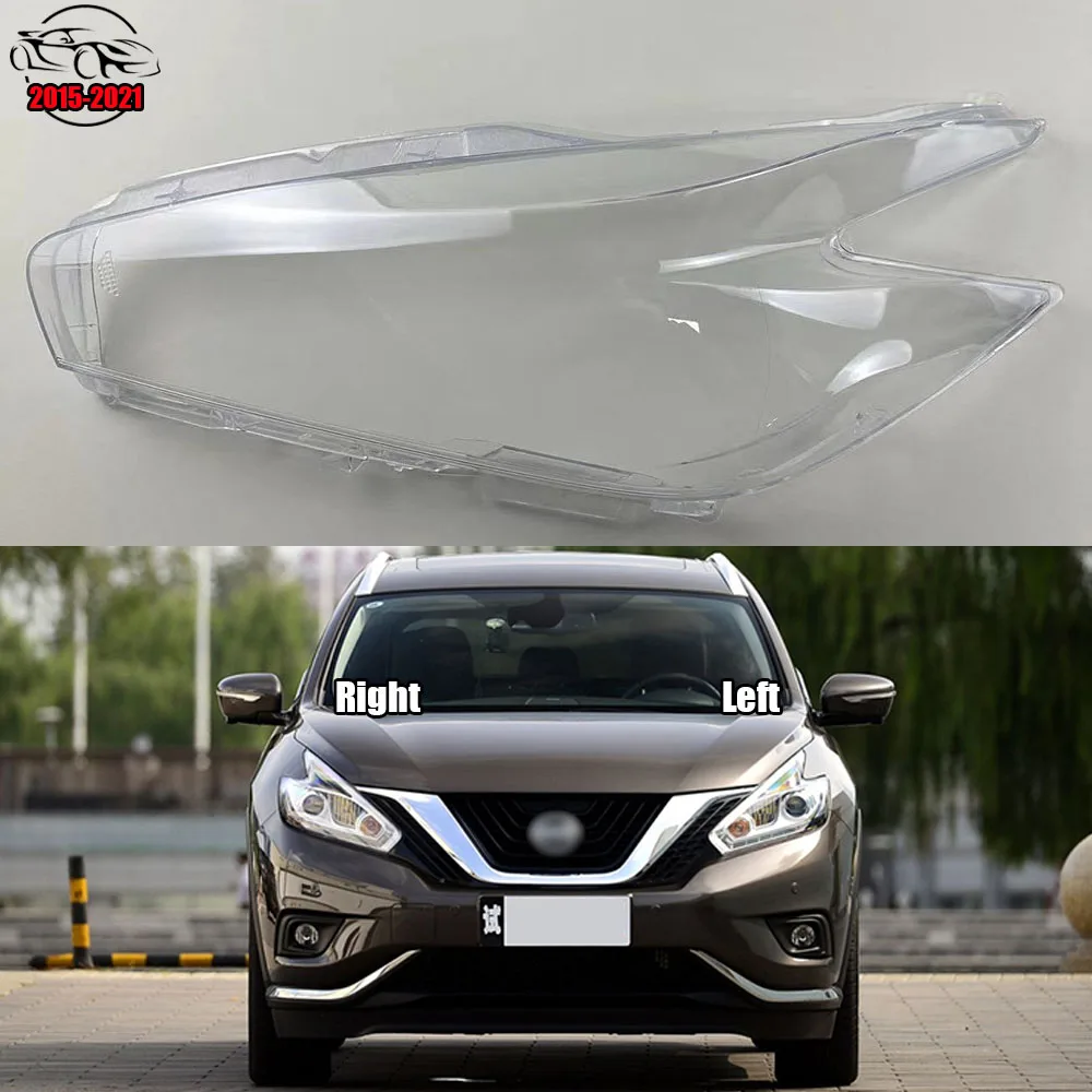 

For Nissan Murano 2015 2016 2017 2019 2021 Headlight Cover Transparent Lampshade Headlamp Shell Plexiglass Replace Original Lens