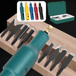 40W USB Cordless Electric Carving Knife Tool Woodworking Root Sculpture Carpenter Chisel Wood Lithium Electric Chisel Set