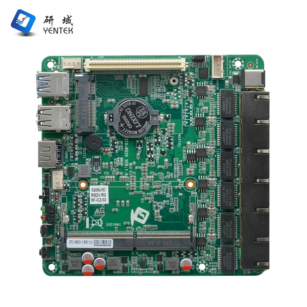 Новый сетевой сервер Yentek Pfsense 5205U RAM DDR4 MSATA Win 10 Linux 6 LAN Промышленная материнская плата Mini Itx с брандмауэром
