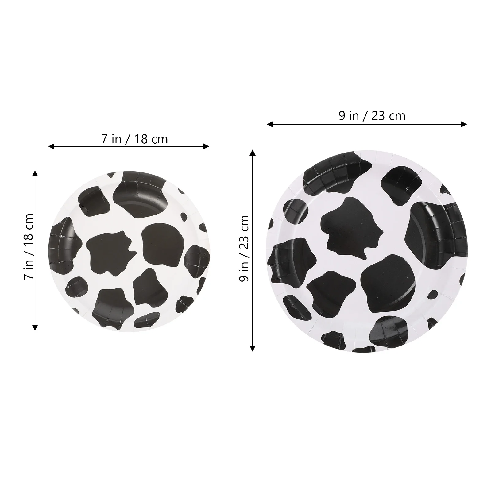 1Set Disposable Paper Plate Party Tableware Cow Theme Thickened Paper Material Biodegradable Birthday Party Supplies