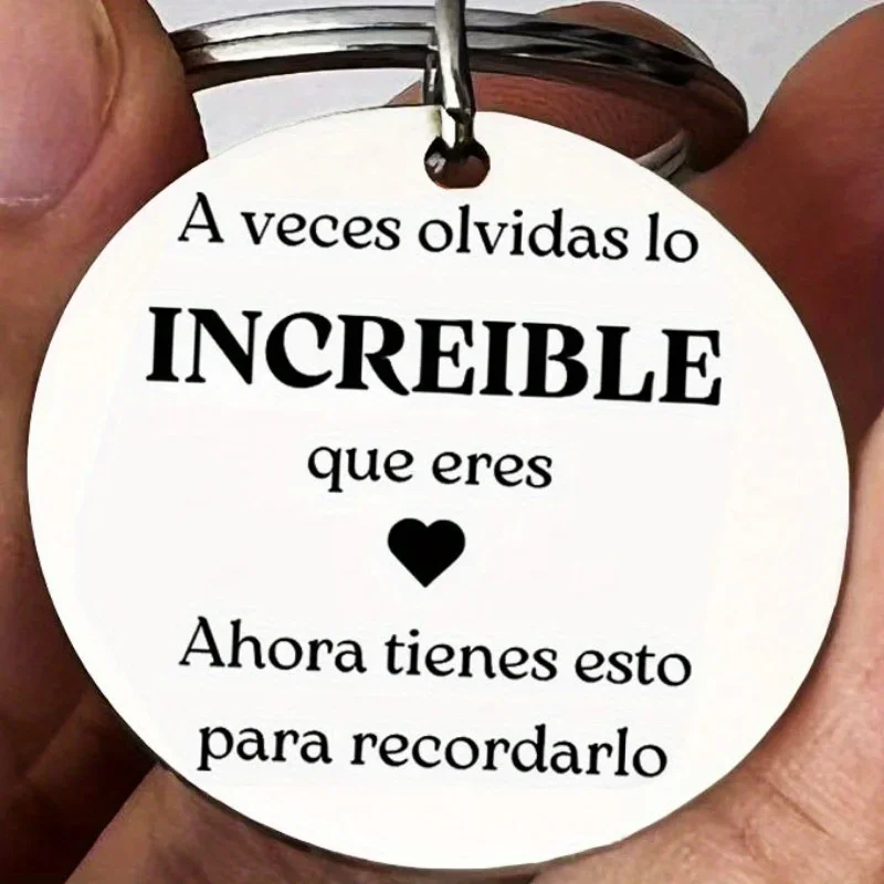 1PC Spanish Inspirational Keychain Gift for Son Daughter Graduation