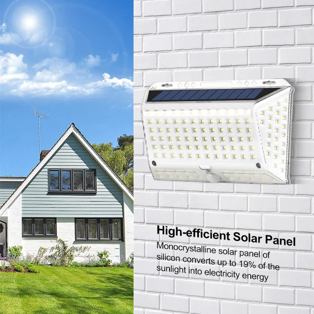 142 LED Split Solar Wall Light Outdoors Waterproof Motion Sensor Induction Street Security Solar Powered Lighting Lamp