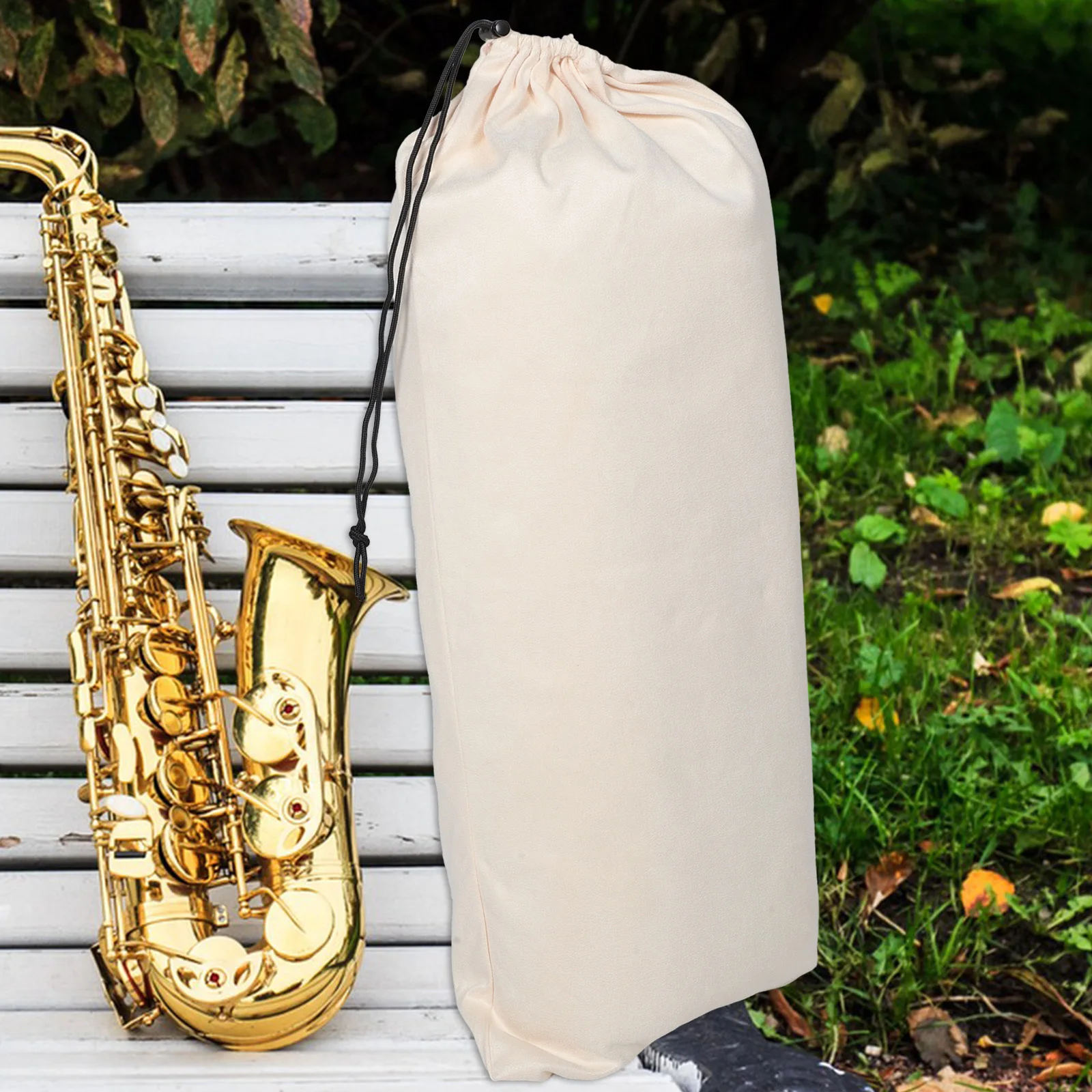 Soft Fabric Saxophone Storage Pouch Drawstring Bag for Alto Soprano Tenor Saxophone Case Portable Carry Case Bag