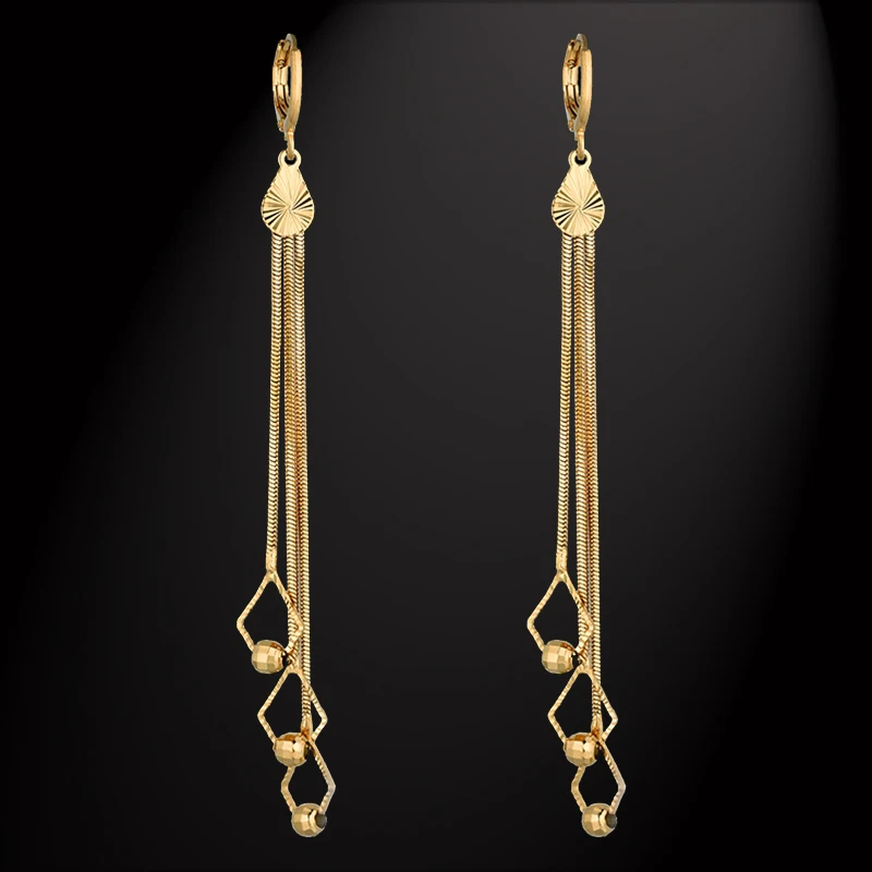 

Vintage Long Tear Chandelie Drop Earrings For Women Girl Ethnic Jewelry Wholesale,Brand New Trendy Gold Color Luxury Jewelry