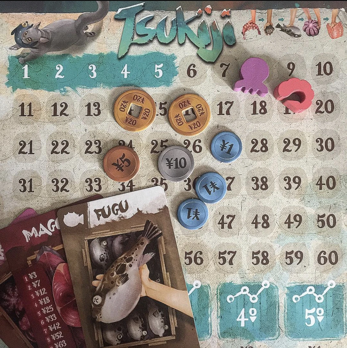 Tsukiji Bordspel 2-5 spelers Familie/Feest Grappig tafelspel Vrienden Entertainment Handel Strategiespel