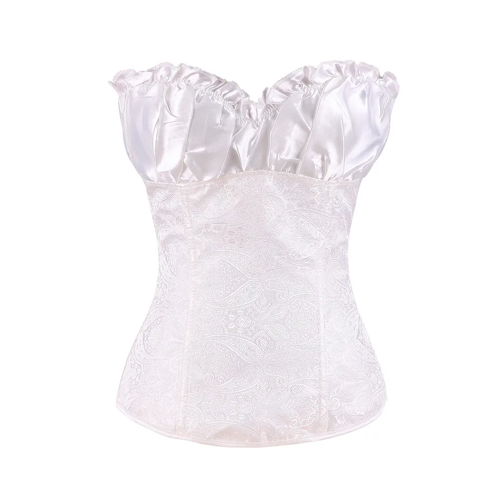 Women Sexy Corsets Bustiers with Zipper Side Overbust Corset Gothic Corselet Top Clubwear Showgirl Body Shaper Plus Size