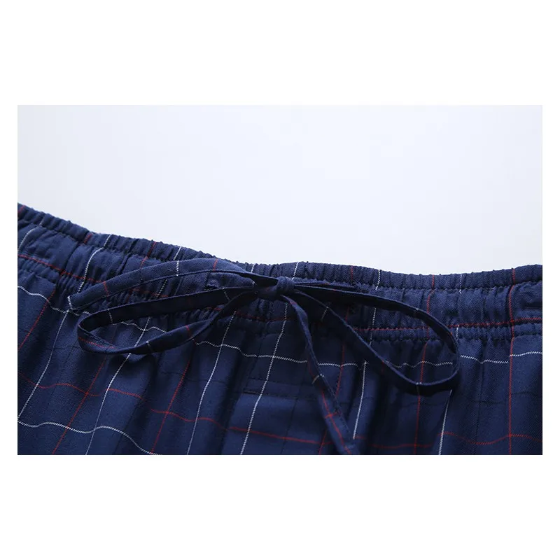 Conjuntos de pijama xadrez casual masculino, terno de pijama masculino, gola virada para baixo, manga comprida, roupa de casa 100% algodão, outono, inverno