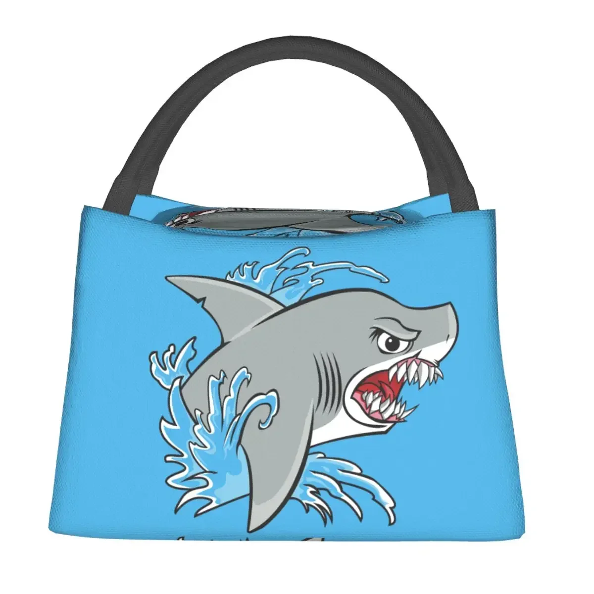 

Shark Lunch Bag Sea Life Portable Lunch Box Travel Print Cooler Bag Funny Oxford Thermal Lunch Bags