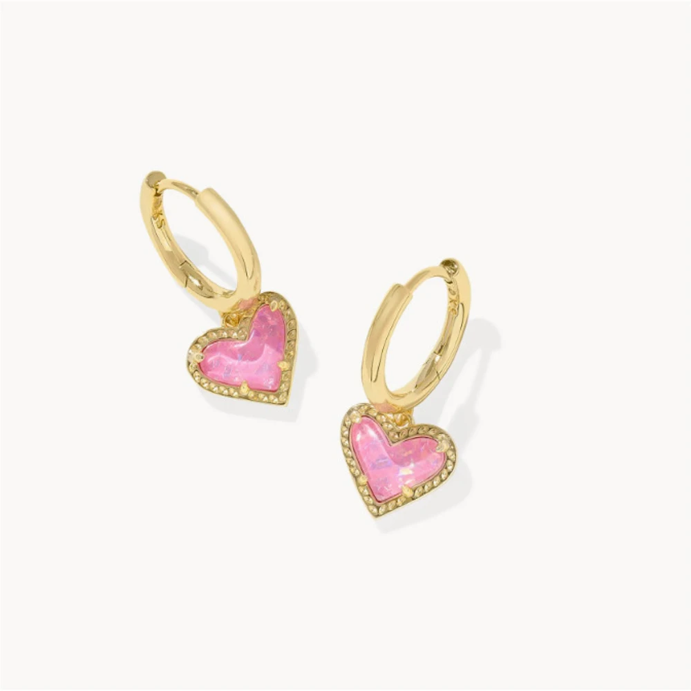 YEEVAA Heart Huggie Crystal Stone Hoop Earrings for Women Girls Fashion Jewelry, Unique Gifts