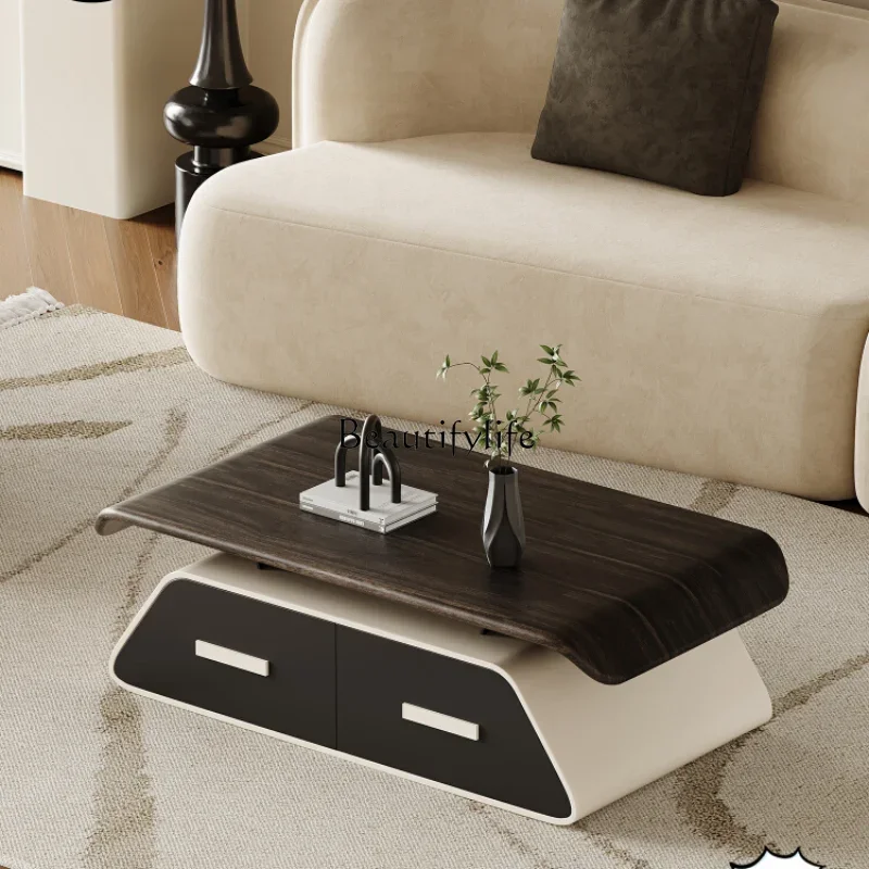 

z.Antique Style Living Room Geometric Storage Coffee Table High-End Atmospheric Creative Stylish Teapoy