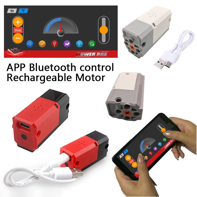 2024 NEW Multifunction Power Functions Electric APP Bluetooth Remote Control Rechargeable Wireless Motorts 9686 DIY Bricks Toys