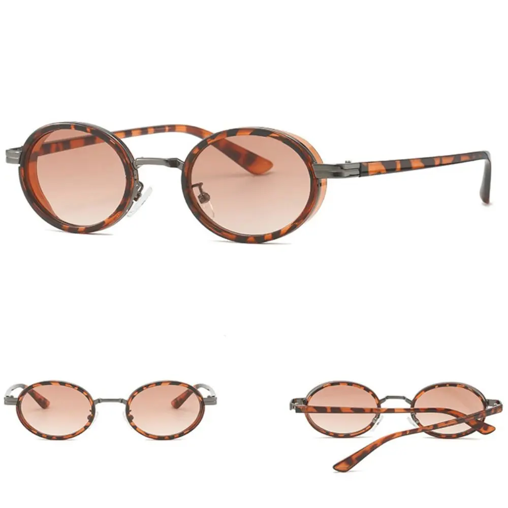 

Fashion UV Protection Retro Oval Sunglasses Trend Vintage Elliptical Eyewear Punk Gradient Small Frame Sunglasses Unisex