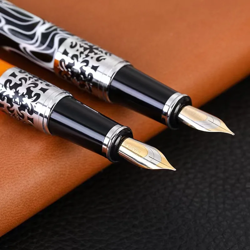 Vintage Business Acryl Füllfederhalter Feine Feder Exquisiter Kalligraphie-Stift Geschenkstift zum Schreiben von Schreibwaren Büro Schulbedarf – Detail 5