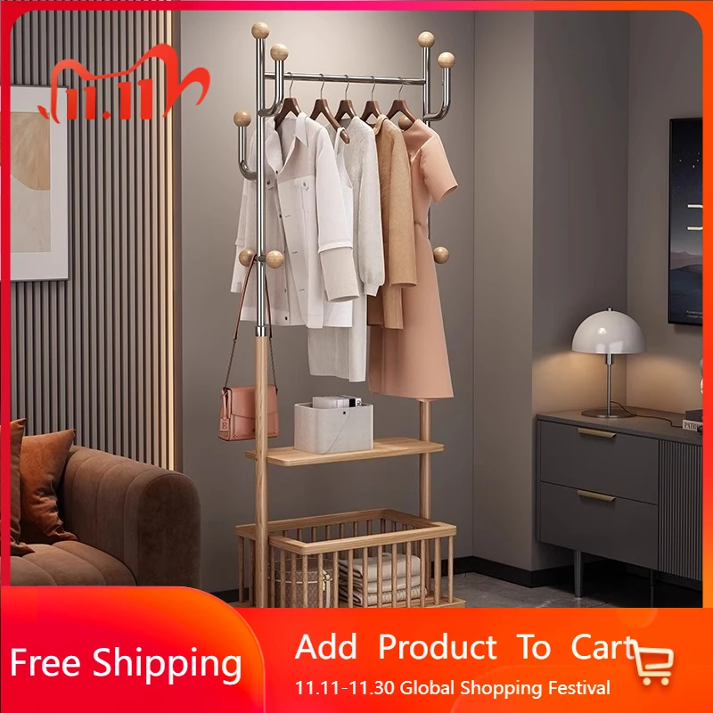 

Storage Luxury Coat Racks Standing Clothes Hotel Hanging Living Room Bedroom Dress Coat Racks Garment Perchero Trendy Furniture